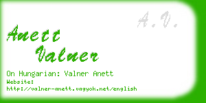 anett valner business card